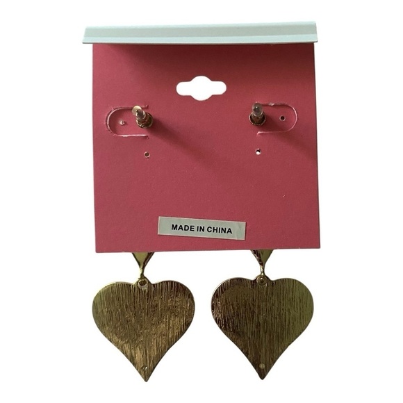 NWT-ISAAC MIZRAHI-RED HEART EARRINGS - Picture 2 of 2